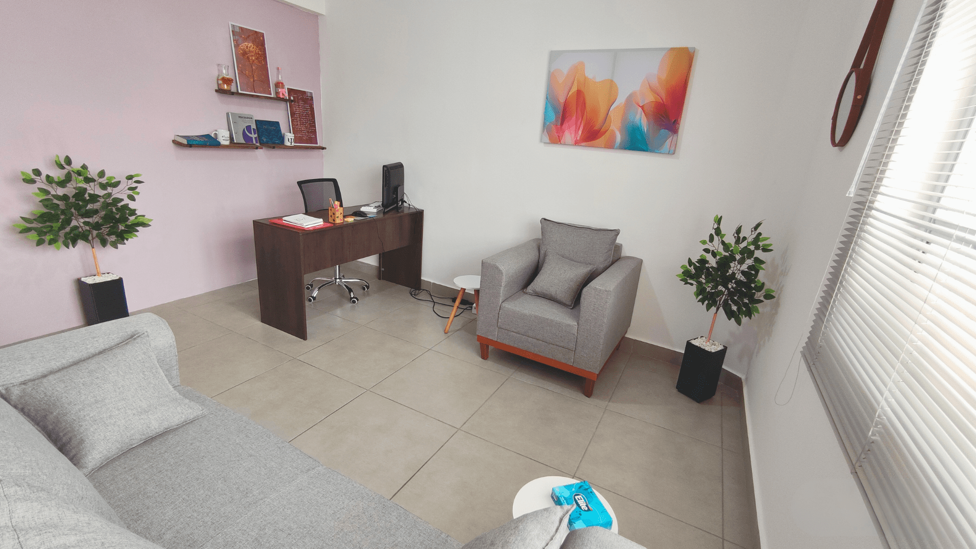 Sala confortável de atendimento